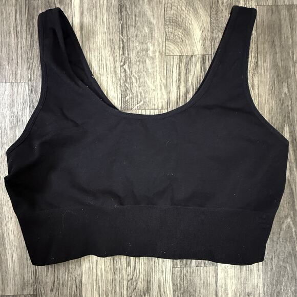 Fruit of the Loom Black Seamless Bra Top XL Style FT1989 Nylon Spandex Scoop - Picture 2 of 5